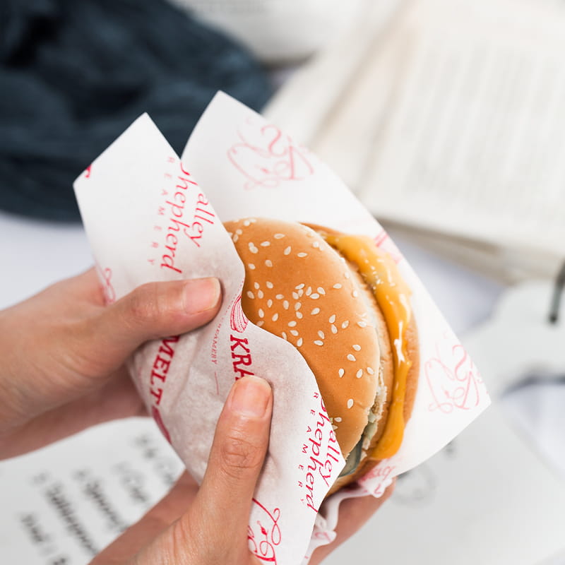 Printed Food Safe Hamburger Wrapping Paper